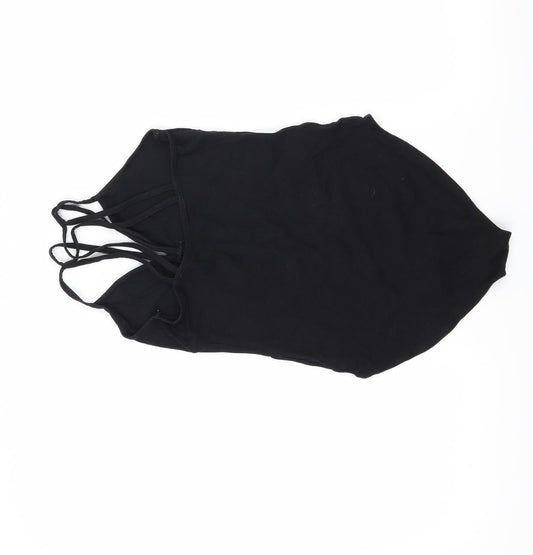 Miss Selfridge Womens Black Jersey Bodysuit One-Piece Size 6 - Strappy