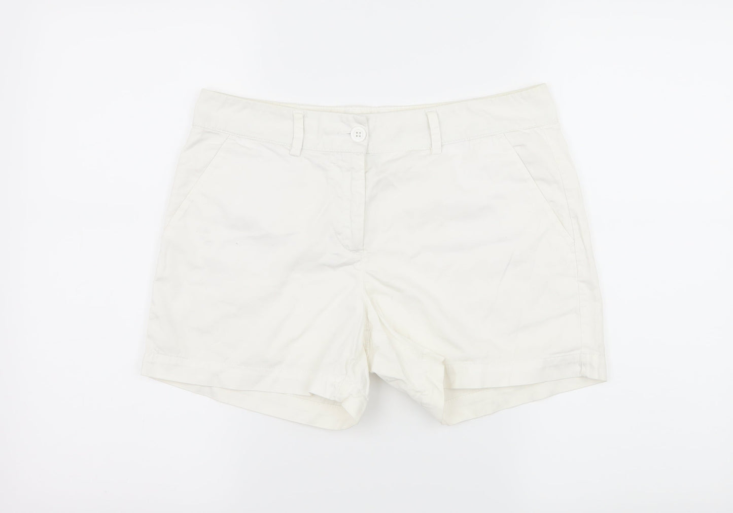 United Colors of Benetton Womens White Hot Pants Shorts Size 32 in