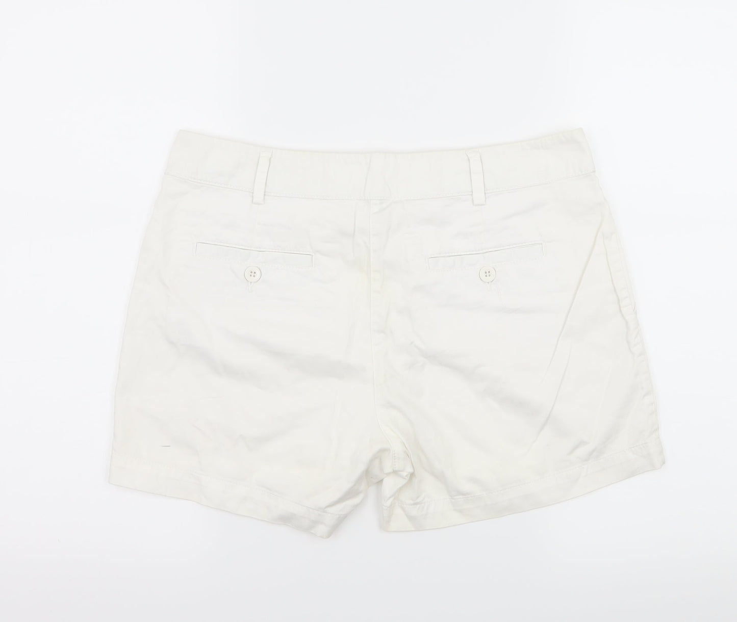 United Colors of Benetton Womens White Hot Pants Shorts Size 32 in
