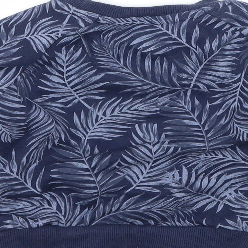 Primark Boys Blue Floral Jersey Pullover Jumper Size 9-12 Months - Surfer dude