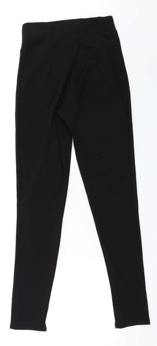 PRETTYLITTLETHING Womens Black Carrot Trousers Size 8 L30 in