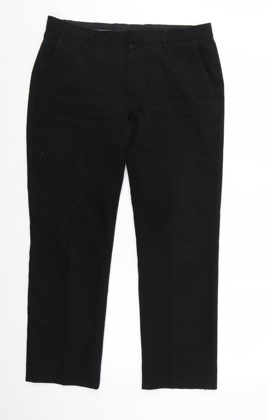 Peacocks Womens Black Trousers Size 34 L29 in