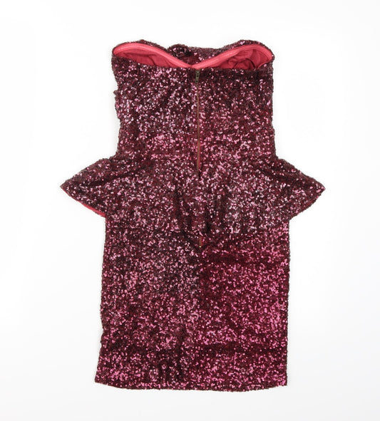 Mismo Womens Purple A-Line Size 8