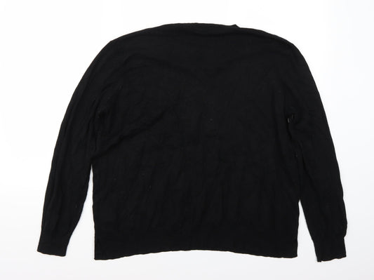George Mens Black Pullover Jumper Size XL