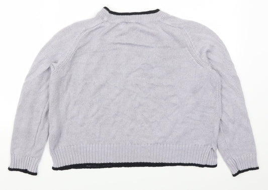 H&M Womens Purple Pullover Jumper Size S