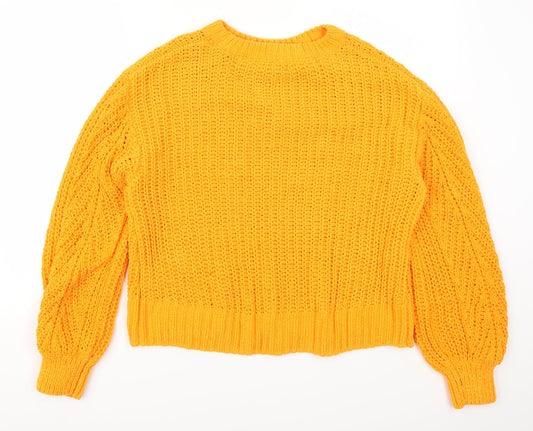 H&M Womens Orange Pullover Jumper Size 8