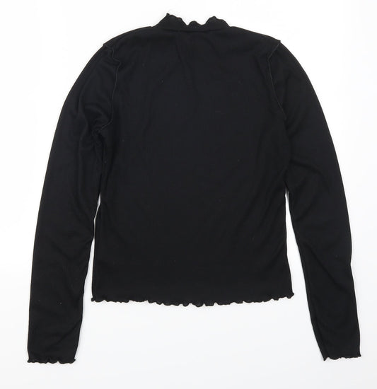 Pretty Little Thing Womens Black Basic T-Shirt Size 12