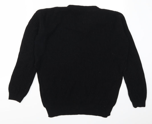 Pretty Little Thing Womens Black Pullover Jumper Size M