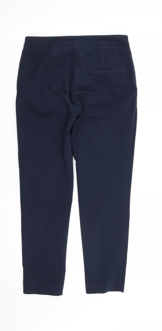 H&M Womens Blue Trousers Size 4 L26 in