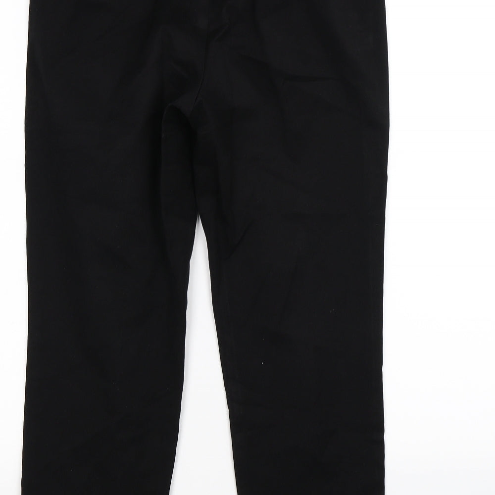 Brand and care label for Marks & Spencer women’s black snow pants trousers, size UK 8, 23-inch leg - work office wear