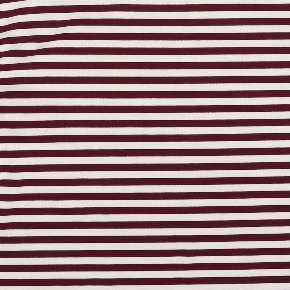 Brand and care label for Gap women’s red striped jumper, size XS, - frill sleeve