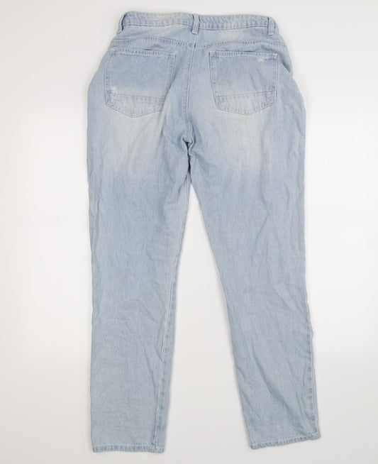 forever denim Womens Blue Denim Straight Jeans Size 14 L27.5 in