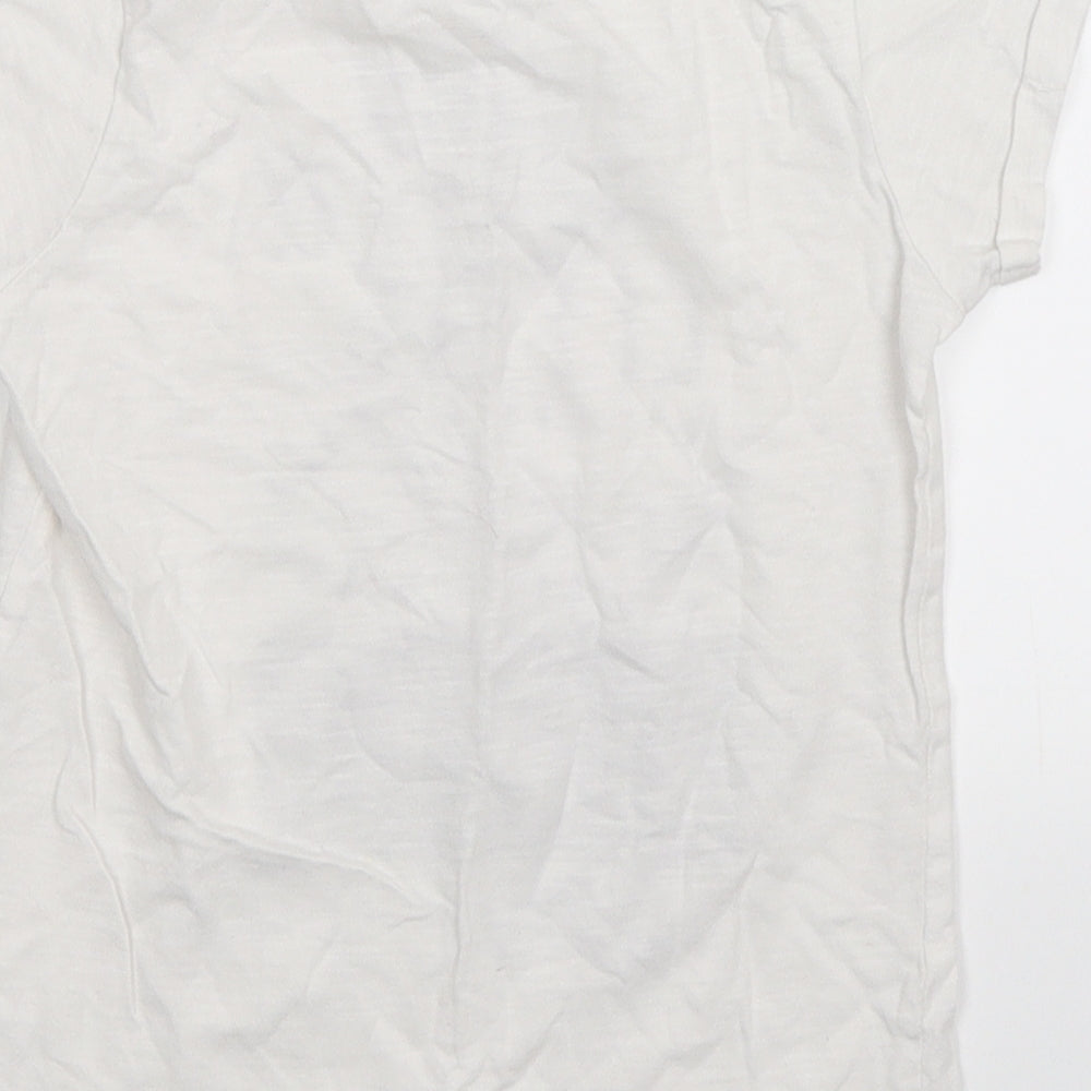 Matalan Girls White Basic T-Shirt Size 7 Years - leave a sparkle