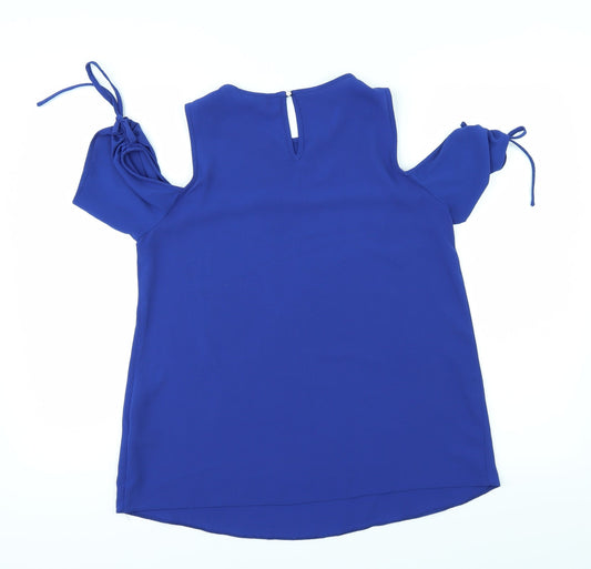 Dorothy Perkins Womens Blue Basic Blouse Size 10