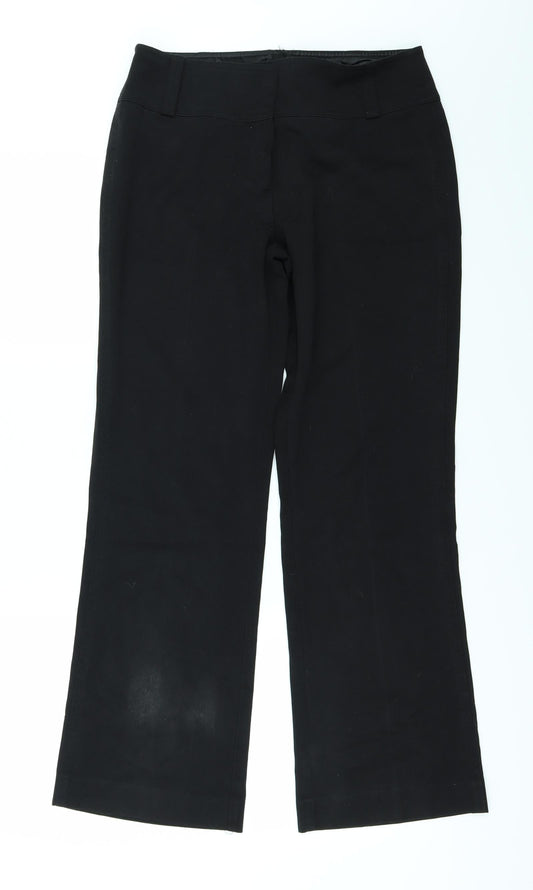Etam Womens Black Chino Trousers Size 8 L27 in