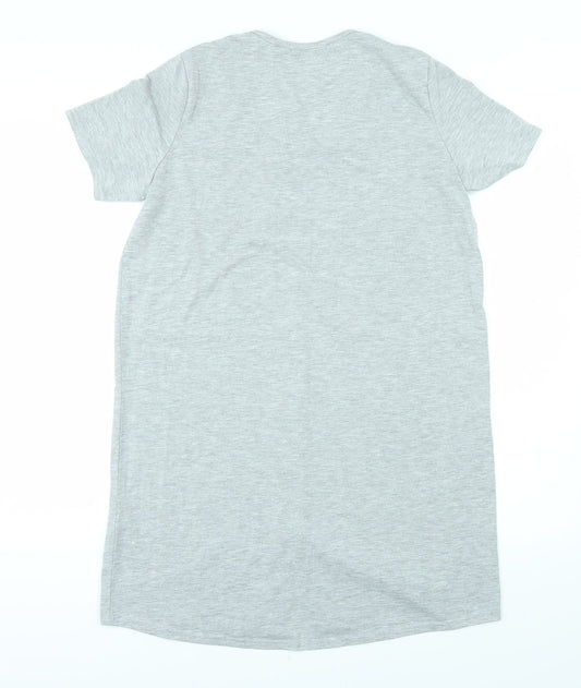 Boohoo Womens Grey Basic T-Shirt Size 10