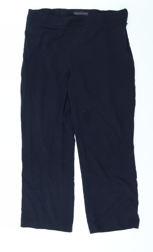 Marks and Spencer Womens Blue Trousers Size 14 L23 in