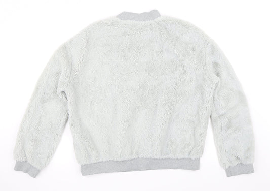 Zara Womens Blue Pullover Sweatshirt Size M - Fluffy