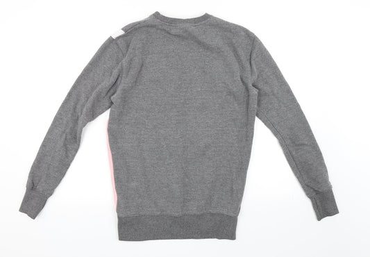 ellesse Womens Grey Striped  Pullover Sweatshirt Size 8