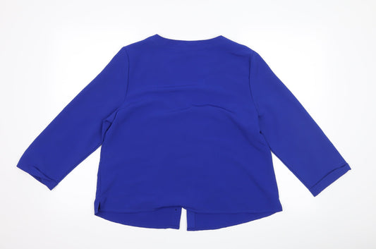 New Look Womens Blue Basic Button-Up Size 14