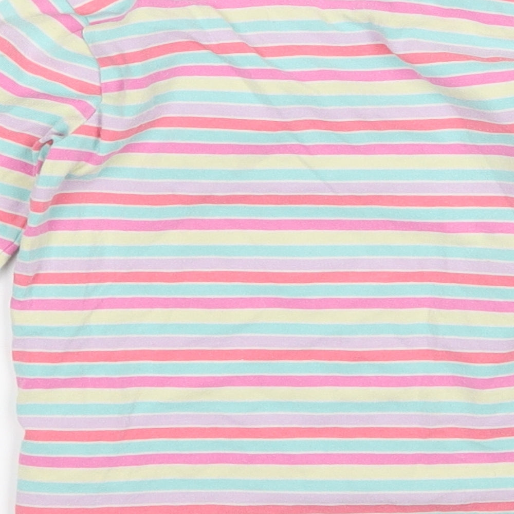 Gap Girls Pink Striped Basic T-Shirt Size 3 Years