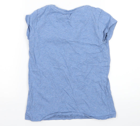 NEXT Girls Blue Basic T-Shirt Size 7 Years - graphic