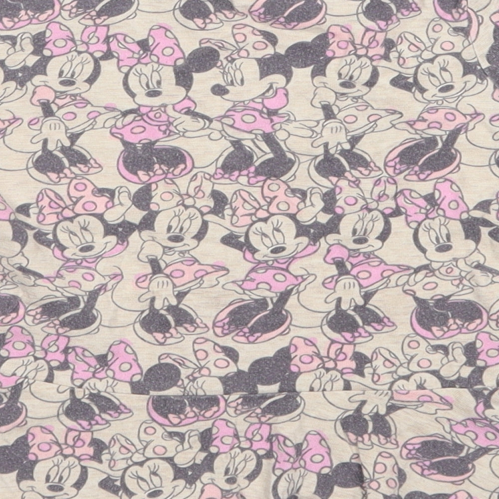Brand and care label for George girls’ brown basic t-shirt, size 3-4, years - disney minnie mouse