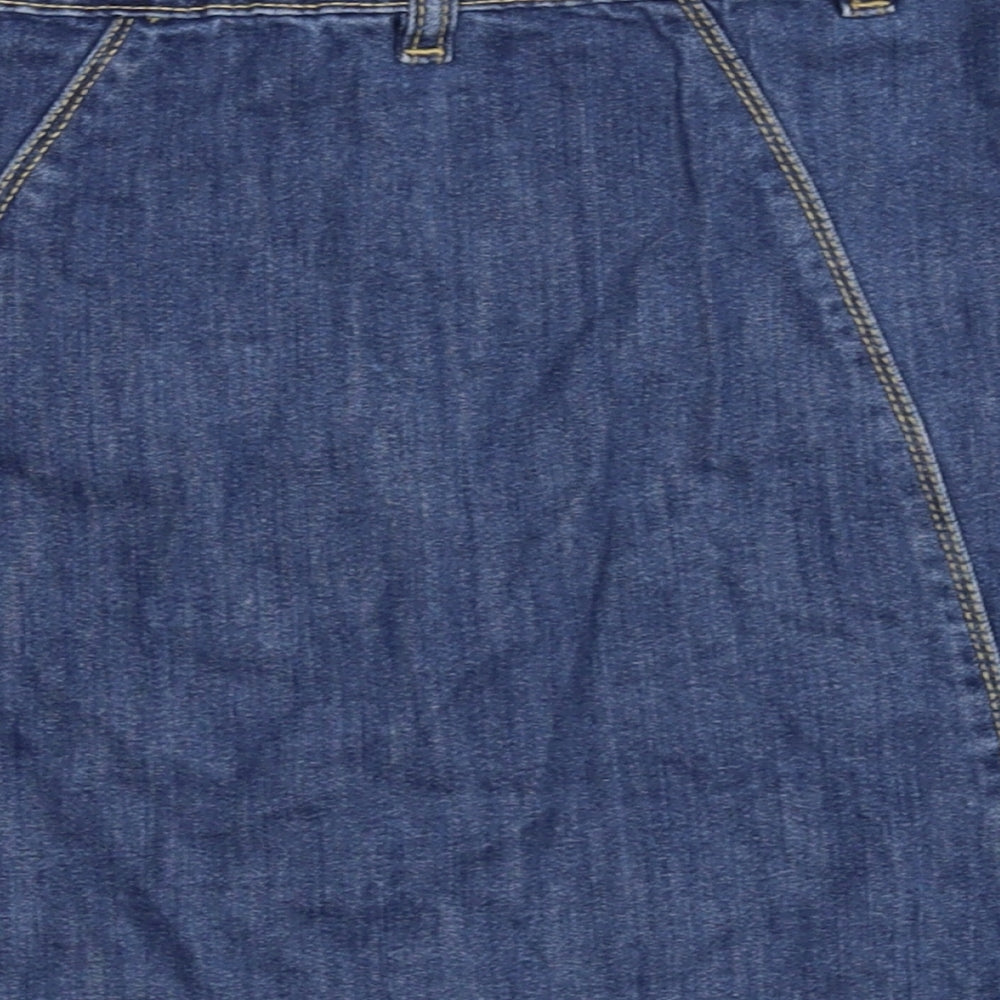 Candy Couture Girls Blue A-Line Skirt Size 13 Years - braid detail
