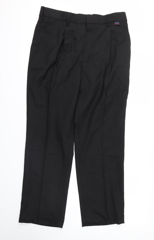 Dimensions Mens Black Trousers Size 32 in L28 in