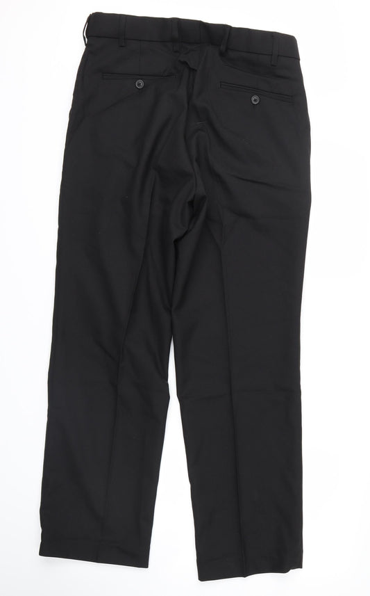 Dimensions Mens Black Trousers Size 32 in L28 in