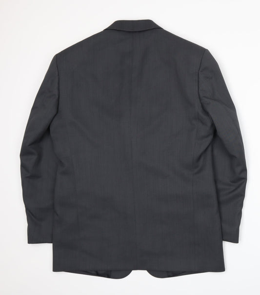 Zantos Mens Grey Jacket Suit Jacket Size M