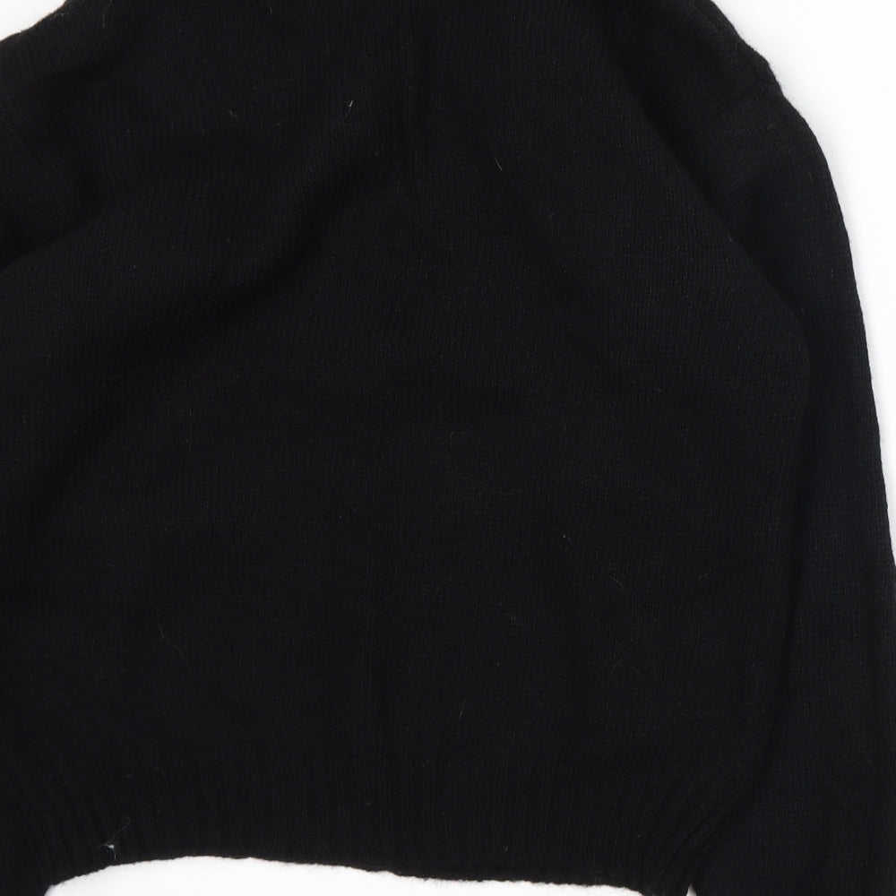 Brand and care label for Prima women’s black knit jumper, size M