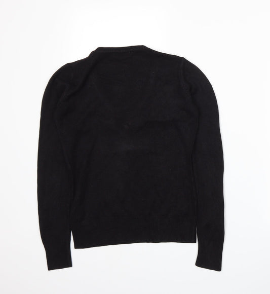 MK One Womens Black Knit Pullover Jumper Size S