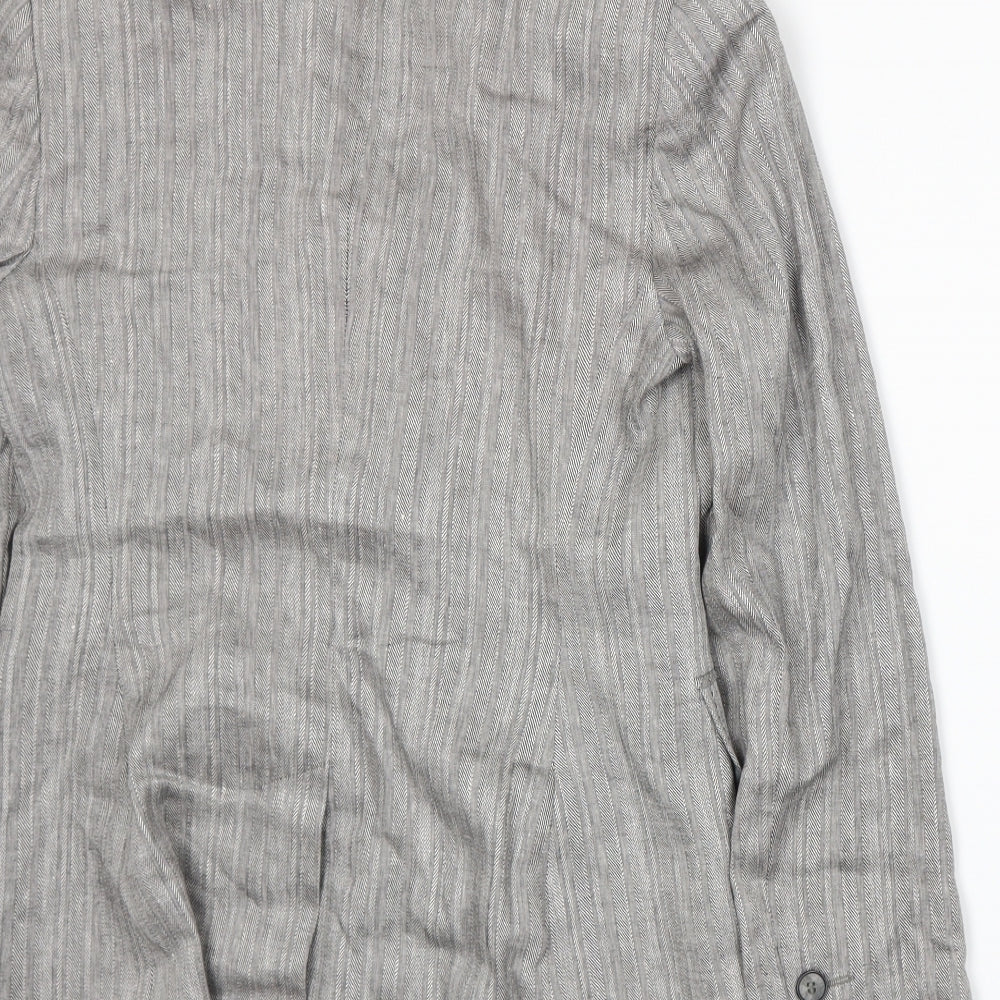 Brand and care label for Next women’s grey jacket suit jacket, size UK 10