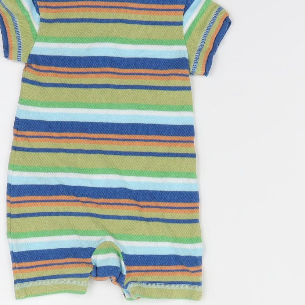 Mini Mode Multicoloured Striped Babygrow One-Piece Size 0-3 Months