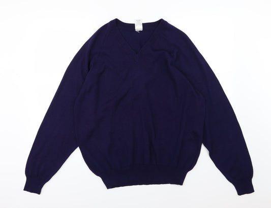Classics Mens Blue Knit Pullover Jumper Size XL