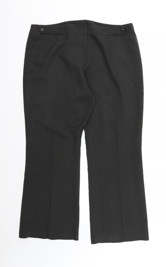 Dorothy Perkins Womens Green Rayon Trousers Size 18 L29 in