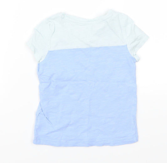 Gap Girls Blue Basic T-Shirt Size 3 Years - Fishing Sailboat