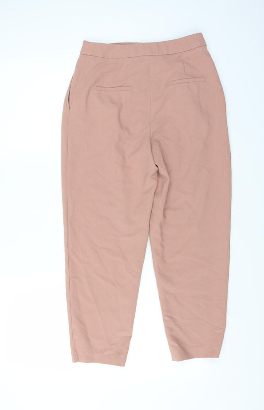 Topshop Womens Pink Cropped Trousers Size 8 L24 in