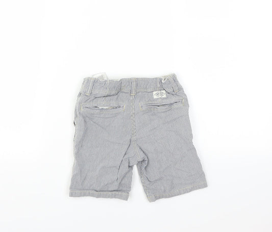H&M Boys Blue Striped Bermuda Shorts Size 3-4 Years