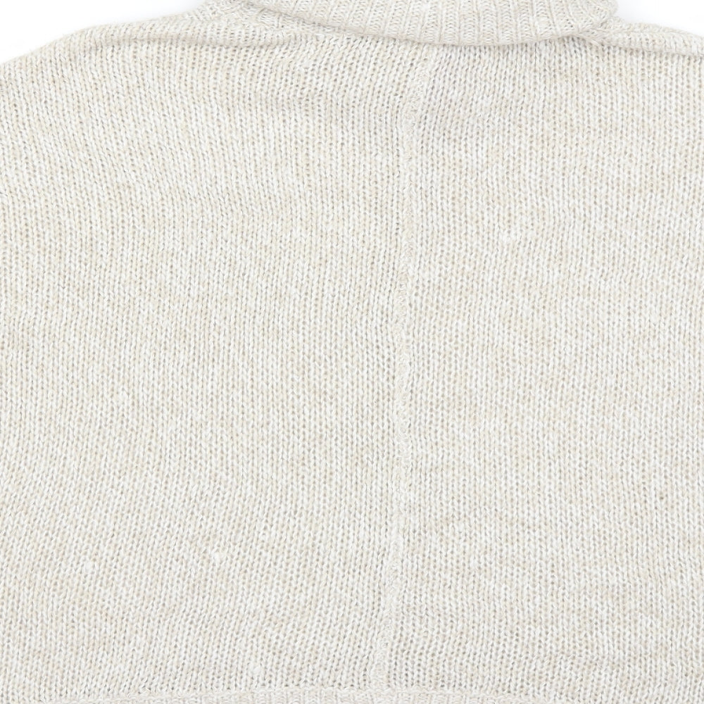 Alya Womens Beige Knit Pullover Jumper Size S