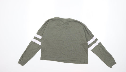 H&M Girls Green Pullover Sweatshirt Size 13-14 Years