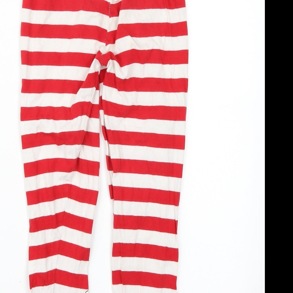 Brand and care label for Primark girls’ red striped pyjama pants, size 8-9, years