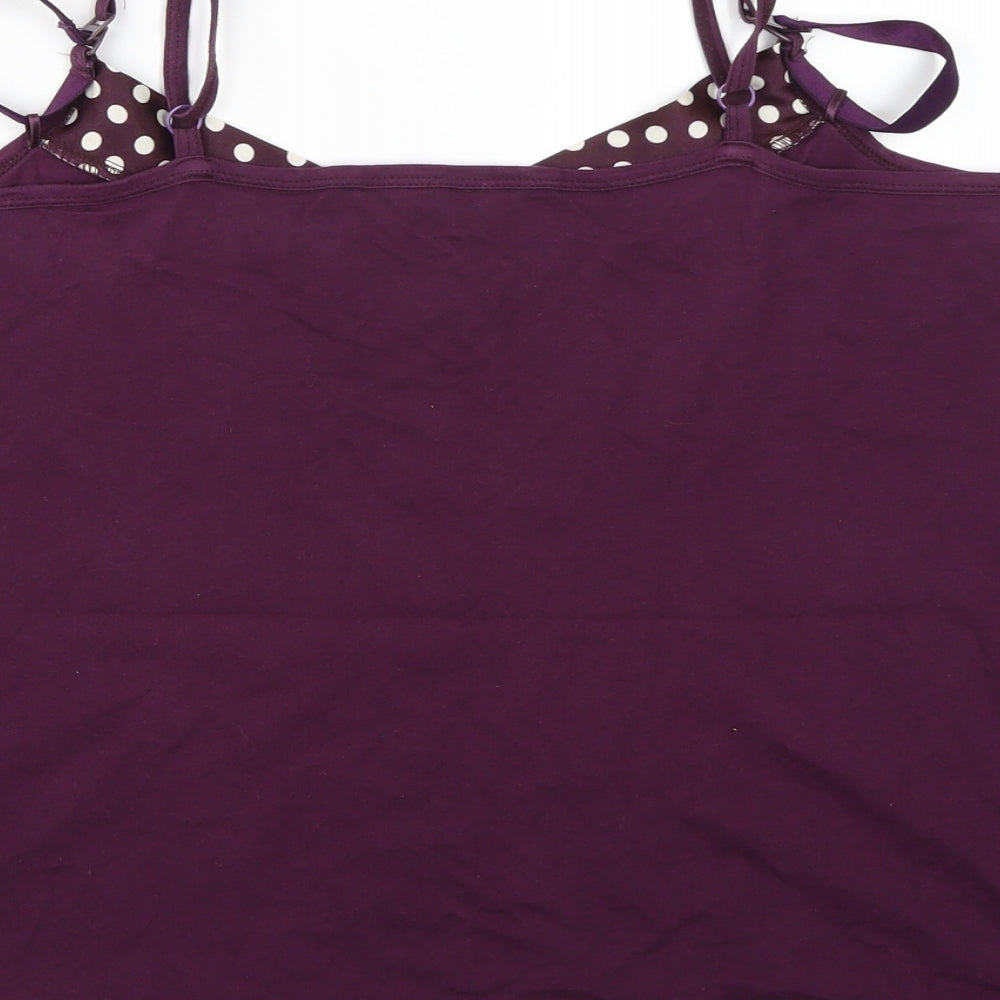 Mother care Womens Purple Basic Tank Size 14