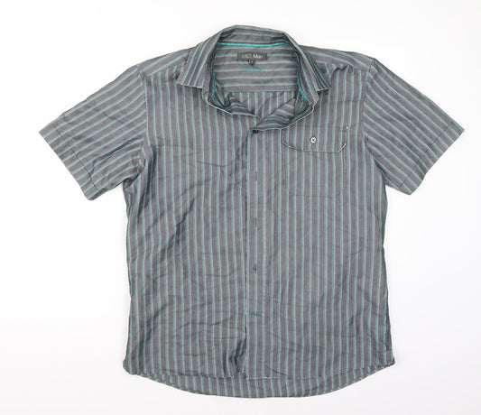 Marks & Spencer Mens Grey Button-Up Size M