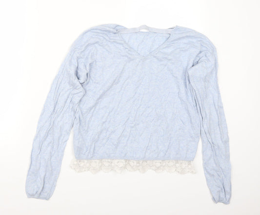 H&M Girls Blue Pullover Jumper Size 13 Years