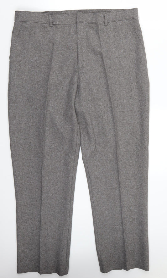 Preworn Womens Grey Trousers Size 34 L28 in