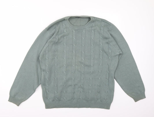 Westrock Mens Green Pullover Jumper Size M