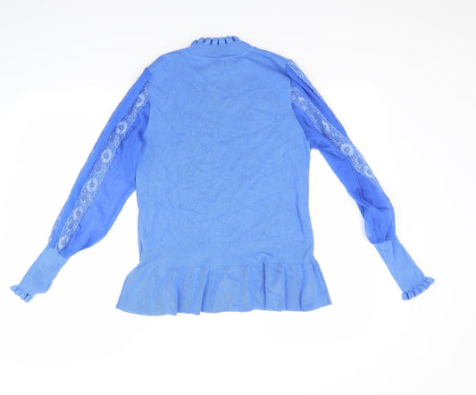 Laetitia Mem Womens Blue Pullover Jumper Size M
