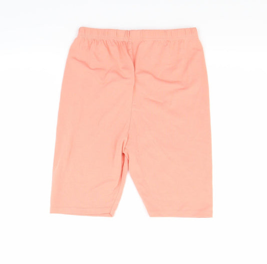 Missguided Womens Orange Sweat Shorts Size 4